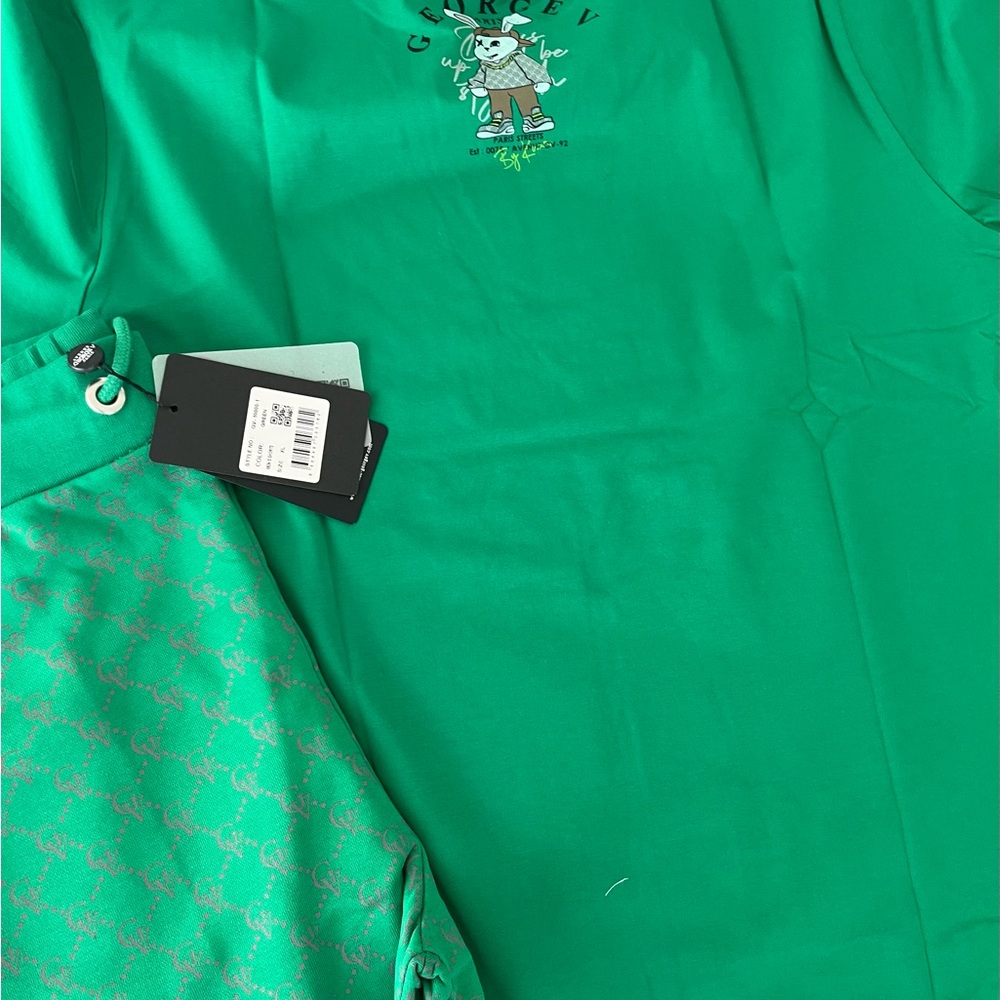 Avenue George V Paris Short Set Men's 2 piece set short sleeve  Rhinestone XL - Picture 8 of 10